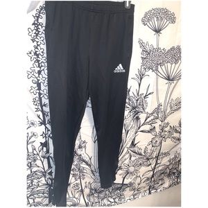 Adidas black joggers L